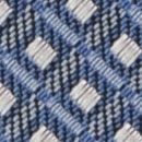 Stropdas patroon denimblauw wit