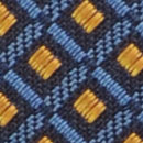 Necktie pattern denim blue ochre